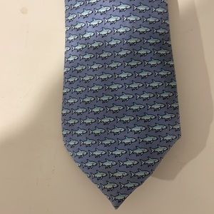 Vineyard Vines boys silk tie with sharks